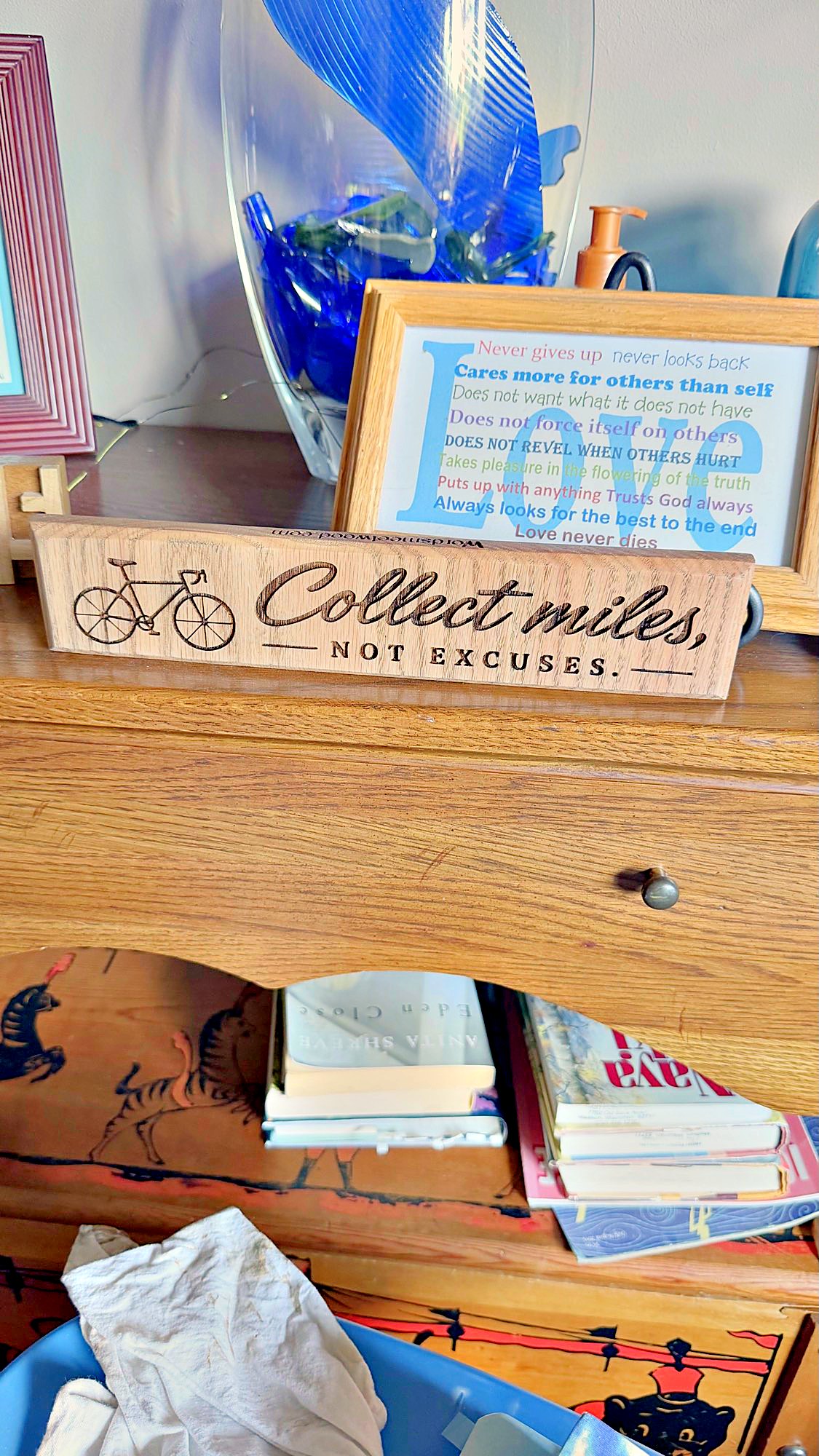 A customer's Words Meet Wood piece, 1 of 2