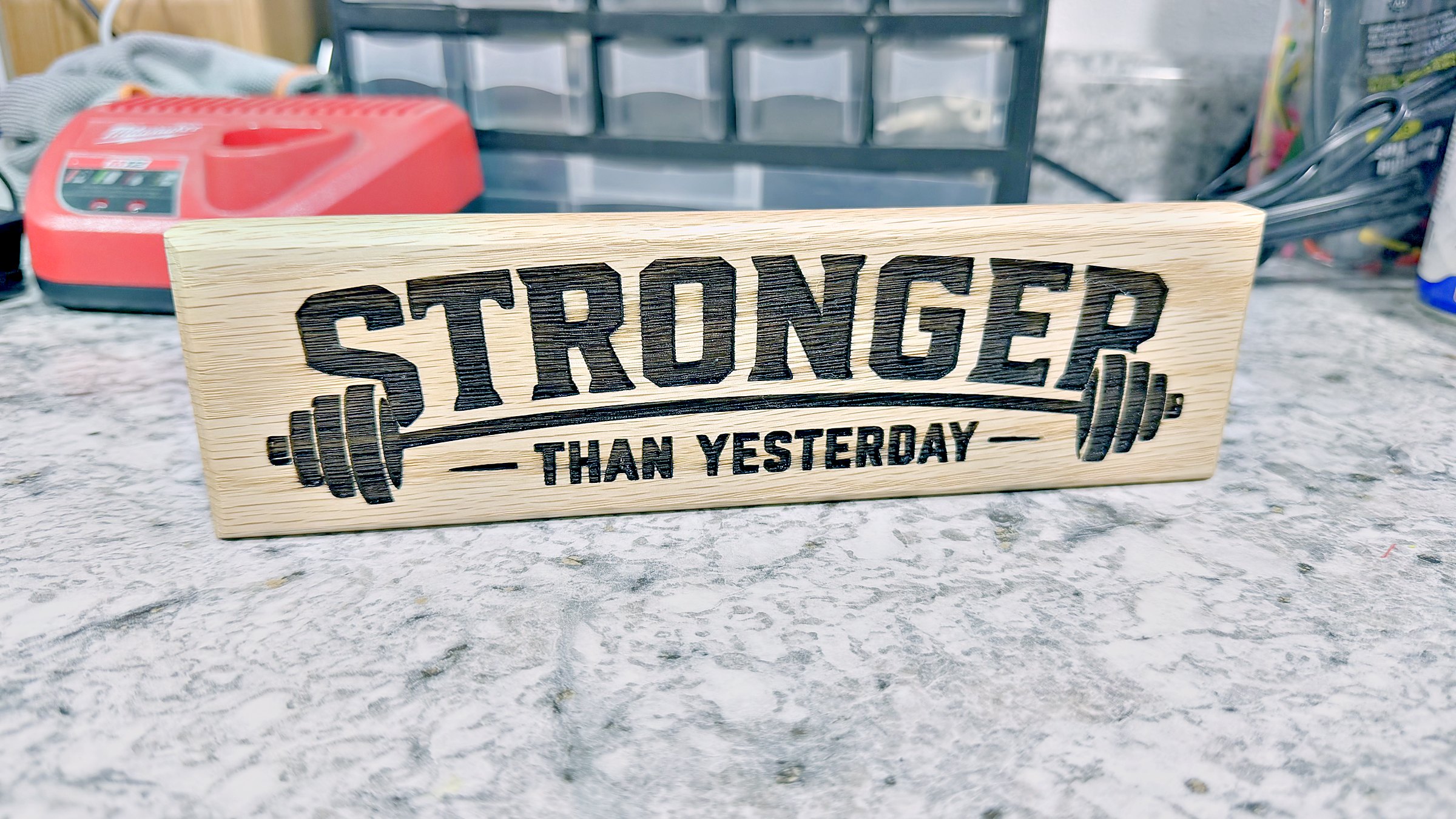 A customer's Words Meet Wood piece, 2 of 2